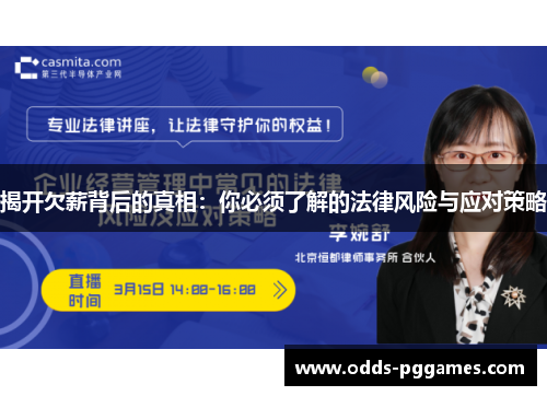 揭开欠薪背后的真相：你必须了解的法律风险与应对策略